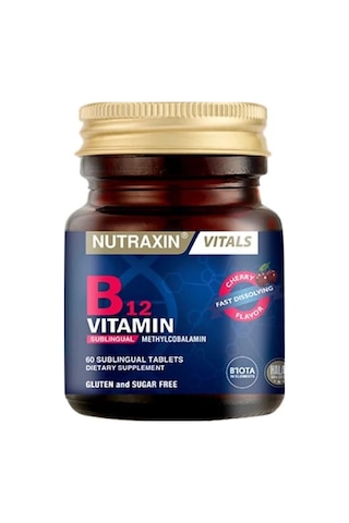 Nutraxin B12 Vitamin 1000 Mcg 60 Tablet Takviye Edici Gıda Sku: Smg8690010385147