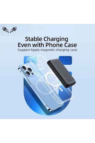 Blic Magsafe 5000 Mah Battery Pack Apple Uyumlu iPhone  Powerbank Magsafe Powerbank Kablosuz Şarj Cihazı Çok Renkli