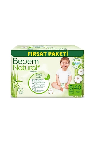 Bebem Bebek Bezi Natural Beden:5 11-18kg Junior 160 Adet