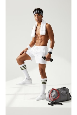 Plus Scorpion Unisex Tenis Çorabı 3 Lü Set Pamuklu, Nefes Alabilir, Günlük & Spor Kullanımına Uygun Beyaz Çorap Beyaz