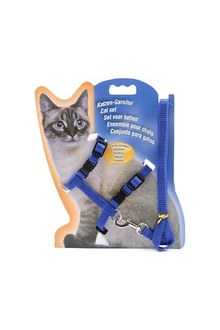 Ayarlanabilir Kedi Gezdirme Tasması 120 CM Mavi