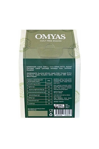 Omyas Elma Sirkeli Kurutulmuş Kabak Cips 285 ML