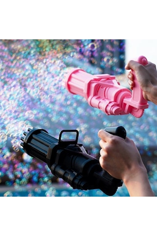 Yılbaşı Hediyeleri Çoklu Köpük Atan Köpük Tabancası Bubbles Gun Baloncuk Tabancası Pilli Köpük Makinası