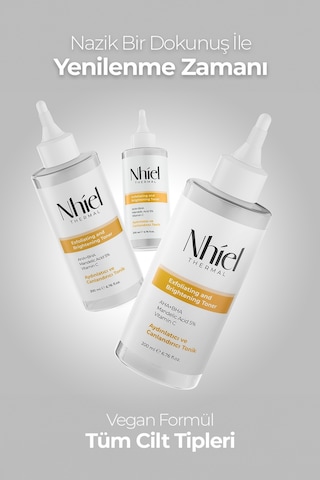 Nhiel Thermal Gözenek Sıkılaştırıcı ve Ton Eşitleyici Tonik 200 ml | %5 Mandelik Asit + Salisilik Asit