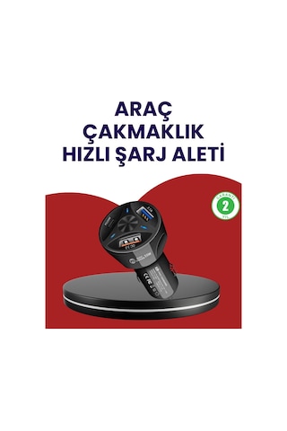 55w Pd Ve Quick Charge 3.0 Destekli Polygold Araç Şarj Adaptörü Renkli
