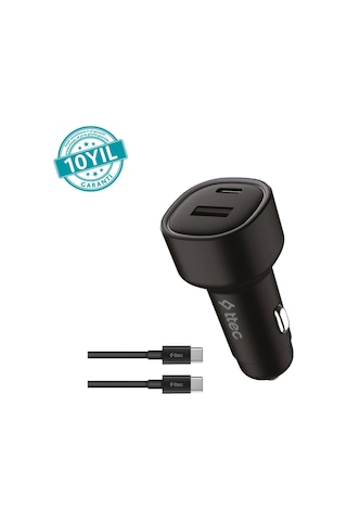 2ckp02cs Smartcharger Duo Pd 48w Araç İçi Hızlı Şarj Cihazı Usb-c+usb-a - Usb-c-usb-c 3a Kablo-