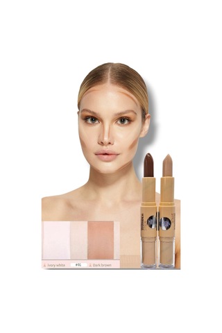 Wonderway Yoğun Kapatıcı Porselen Fondöten & Kontür Set