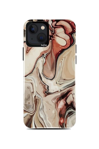 Kajsa Apple Uyumlu iPhone 13 Kılıf Ebru Desenli Kajsa Lava Kapak ZORE-219812