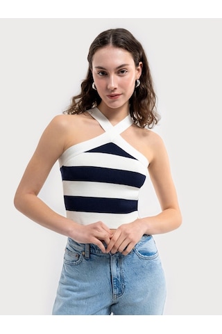 Loft Crop Kadın Top Lf2035982 Q1.v1 Lacivert