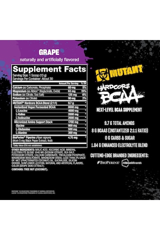 Mutant Hardcore Bcaa - Pre Intra Or Post Workout Hydration + Reco