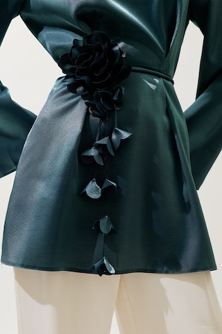 Çiçek Salkımlı Kemer Lacivert Lacivert