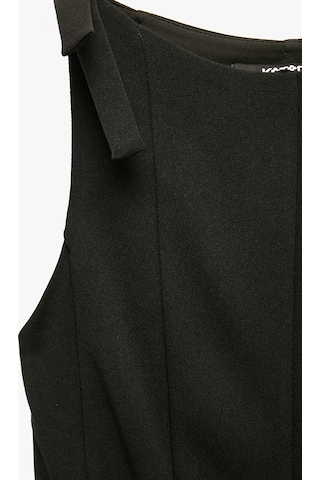 Koton Krep Scuba Kumaş Fiyonk Detaylı Kayık Yaka Kolsuz Peplum Bluz Siyah 7wak10045ek
