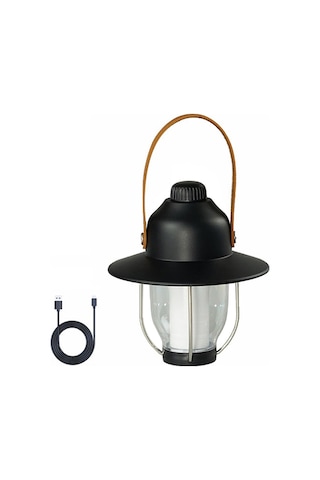 Kamp Çadırı Işık Taşınabilir Led Kamp Fener Su Geçirmez Siyah Siyah