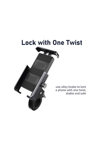 Bisiklet Gidon Cep Telefonu Tutucu Raf 360 Derece Dönebilen Motosiklet Scooter Akıllı Telefon Standı Metal Braket Çok Renkli