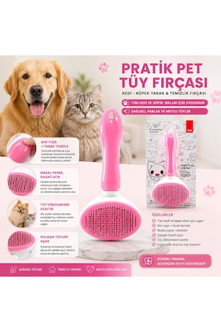 Mujgan Mjgn-192 Pet Shop Temizlik Fırçası Kedi - Köpek Tarak Pratik Pet Tüy Fırçası