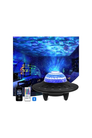 Omniax Galaxy Bluetooth Projektör Hoparlör Ufo Gece Lambası Çok Renkli