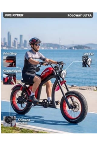 Ape Ryder Roloway Ultra Elektrikli Bisiklet Kırmızı