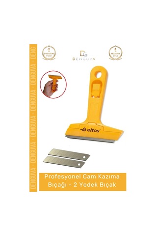 Kazımabıçağı Profesyonel 100mm Yüzey Temizleme Sıyırıcı Cam Kazıma Bıçağı + 2 Yedek Bıçak Hediyeli