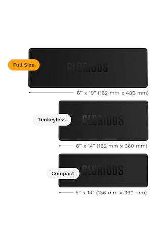Glorious %100 Boyut 48.6 X 16.2 Cm Siyah Klavye Matı