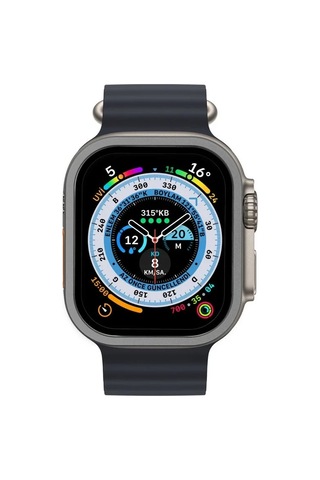 Watch Ultra 49mm Alüminyum Kasa Cam Ekran Koruyucu - Gri