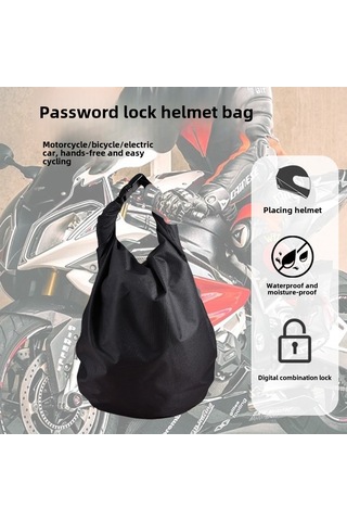 Geeksen 30l Suluğa Dayanıklı Motosiklet Kask Çantası - Dış Mekan, Taşınabilir, Toz Koruma, Büyük Kapasite Depolama Çantası Siyah