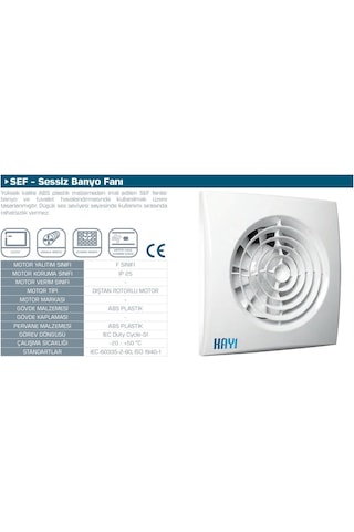 Kayıtes 100'lük Sessiz Banyo Fanı 90 M3/H