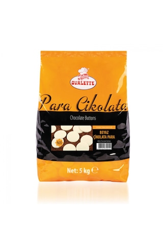 Ovalette Beyaz Pul Çikolata 5 Kg Ovalette Beyaz Pul Çikolata 5 Kg