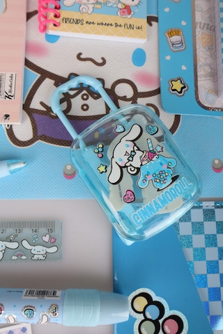 Sweet Bow Collection Lisanslı Cinnamoroll 21 Parça Kırtasiye Seti Okul Etiketi,resim Defteri,çıtçıt Dosya Diğer