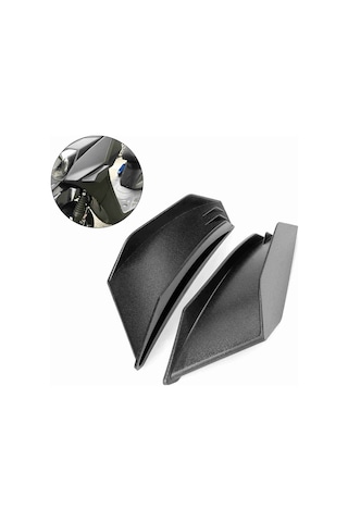 Yaleker Motosiklet Kanat Profili Çift Siyah - Abs Malzeme Dayanıklı Evrensel Uyumlu Spor Tasarım Siyah