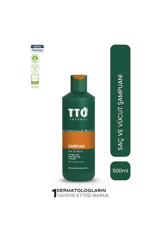 Tto Saç Ve Vücut Şampuanı 500 Ml Yeşil Çay Ağacı Yağı / Tea Tree Oıl