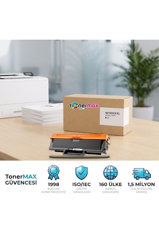 Hp Laser Mfp 135w Uyumlu Toner Çipli W1106xxl 2'li 9.000 Sayfa Süper Yüksek Kapasite