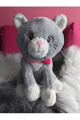 40 Cm En İyi Arkadaşım Kedi Peluş Gri