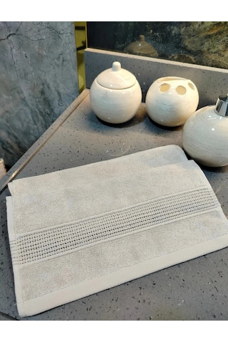 Deluxe Pamuklu Low Twist El Havlusu 30x50 Cm Bej Gri