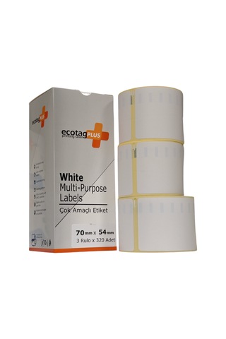 Ecotagplus Dymo Muadili Etiket - 70 Mm X 54 Mm - 5 X 320 Adet - Eko Paket - 99015 1