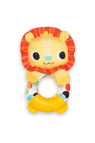 Bright Starts Sevimli Çıngırak & Dişlik Arkadaşım Aslan Açık Gri