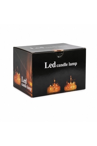 12 Adet Led Candle Kamp Küçük Boy Çap:5cm - Y: 9cm Pilli Led Mum Mika Kristal Plastik Yakut-13635 5250 Diğer