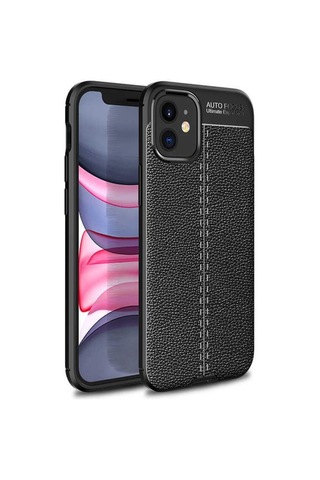Apple Uyumlu iPhone 12 Mini Kılıf Zore Niss Deri Desenli Silikon Kılıf