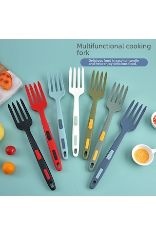 Youtek Siyah Silikon Mutfak Çatalı - Çok Amaçlı Modern Tasarım, Dayanıklı Malzeme İle Yemek Hazırlama Ve Servis İçin Diğer