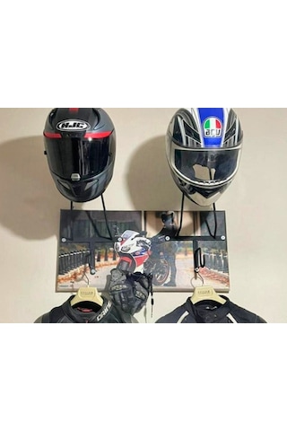 Motorcu Kask Askısı, Kişiye Özel Baskı V2