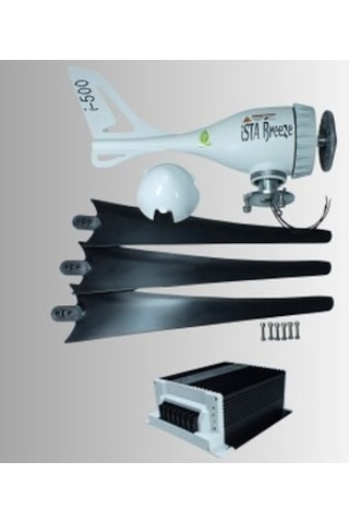 Set İ-500 12v Rüzgar Türbini + Hibrit Şarj Kontrol Cihazı İsta-breeze