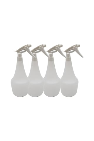 Boş Sprey Şişesi 1lt -beyaz Kimyasala Dayanıklı Boş Fısfıs 4 Adet