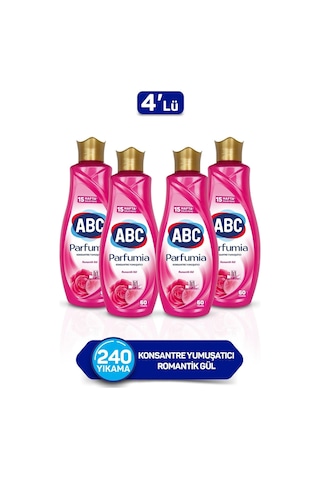 Parfumia Romantik Gül Konsantre Yumuşatıcı 1440 Ml 4'lü Seti Diğer