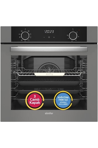 Simfer SB8217 - T3538 - SD8740 Airfry Gri 3'lü Ankastre Set