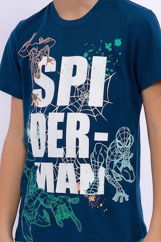 Spiderman Lisanslı Uzay Mavisi Erkek Çocuk Pijama Takımı 5274-28972 Mavi