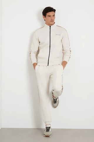 Guess Erkek Yanı Logolu Jogger Pantolon Ekru