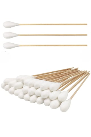 Eküvyon Çubuğu Non Steril Ahşap Pamuklu 15 Cm 100 Adet