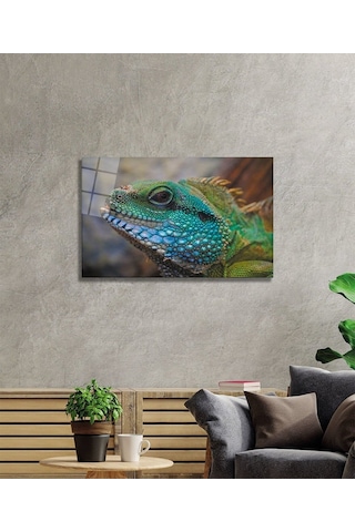 İguana Cam Tablo Evlika
