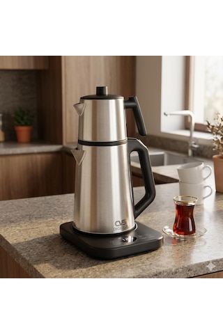 Cvs DN 1557 1.8 L Çelik Isı Ayarlı Digitea + Çay Makinesi