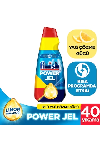 Finish Hepsi Bir Arada Limon Kokulu Konsantre Jel Bulaşık Makinesi Deterjanı 1 L