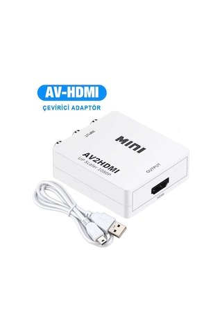 Av Çevirici Adaptör Hdmı 1080p Dönüştürücü Rca Oyun Konsolu Bağlama Aparatı